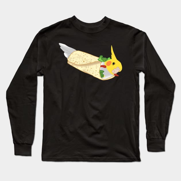 birbito - burrito cockatiel doodle Long Sleeve T-Shirt by FandomizedRose